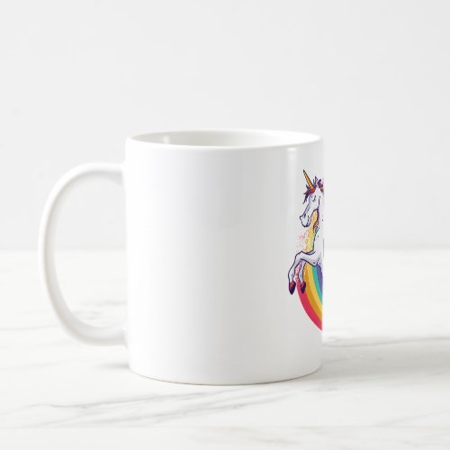 Cute Santa Unicorn Christmas  Coffee Mug