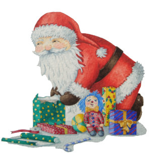 cute santa with sack getting ready for christmas christmas stocking