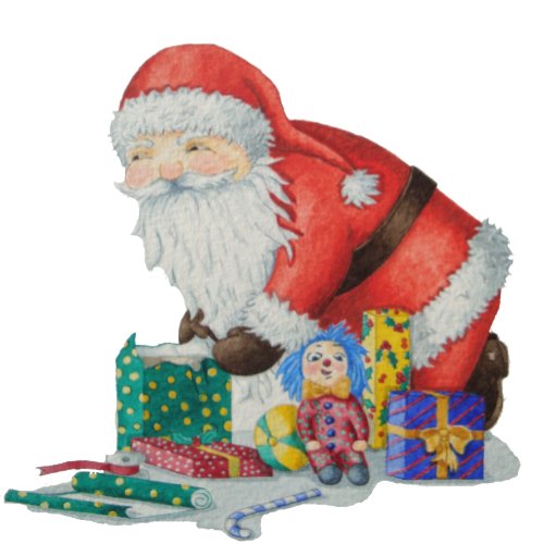 cute santa with sack getting ready for christmas christmas stocking