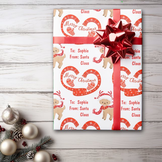 Cute Santa's Baby Reindeer Christmas Wrapping Paper (Creator Uploaded)