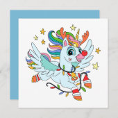 Cute Santa's deer unicorn (Front/Back)