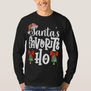 Cute Santa's Favorite Ho Christmas Pajama T-Shirt