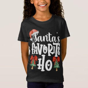 Cute Santa's Favorite Ho Christmas Pajama T-Shirt