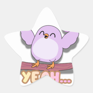 Cute Sarcastic Bird Sticker - Yeah Funny Vinyl Dec