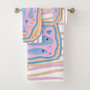 Cute Sardine Art Bath Towel Set