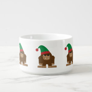Cute Sasquatch Christmas Elf Bowl