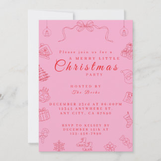 Cute Sassy Christmas Party Invitation
