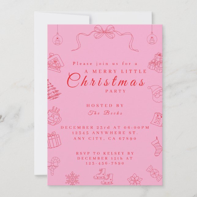 Cute Sassy Christmas Party Invitation (Front)