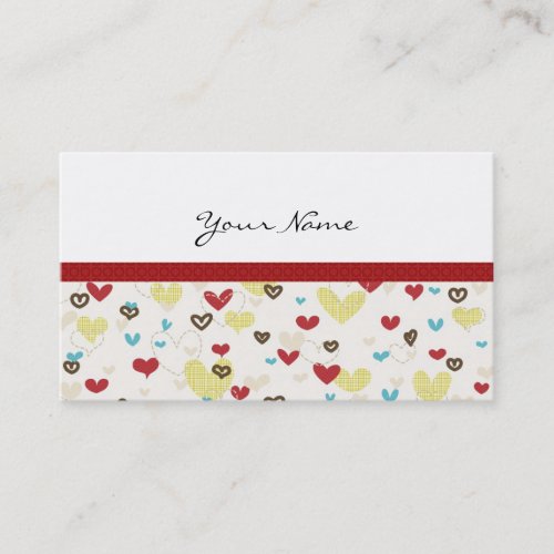 CUTE  SASSY HEARTS PROFILE OR BUSINESS CARD