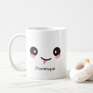Cute Sassy Kawaii Face - Customizable Name Mug