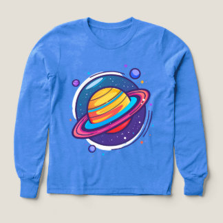 Cute Saturn Planet Baby T-Shirt – Colorful Space Tri-Blend Shirts