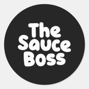 Cute Sauce Boss Chef Bbq Cook Food Humorous Gift Classic Round Sticker