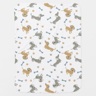 Cute Sausage Dog Dachshund Baby Blanket