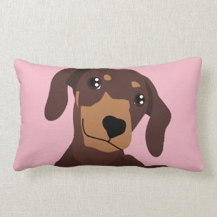Cute Sausage Dog Dachshund Pillow Cushion