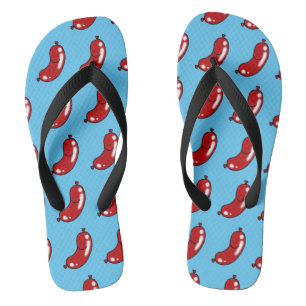 Cute sausage flip flops