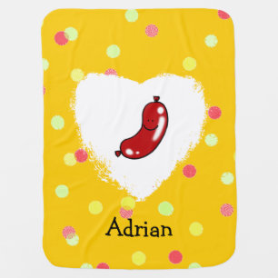 Cute sausage love swaddle blanket