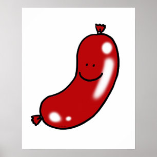 Cute sausage poster