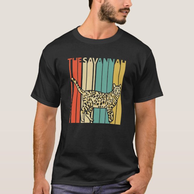 Cute Savannah Cat T-Shirt (Front)
