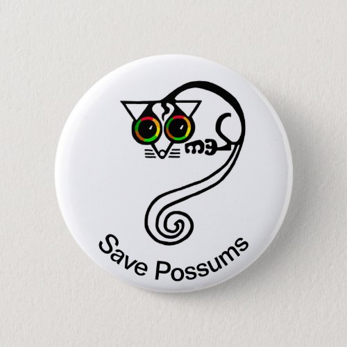 Cute Save POSSUMS _ Marsupial _ Aussie Wildlife _ Button