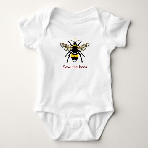 Cute Save the BEES _ Baby Bodysuit
