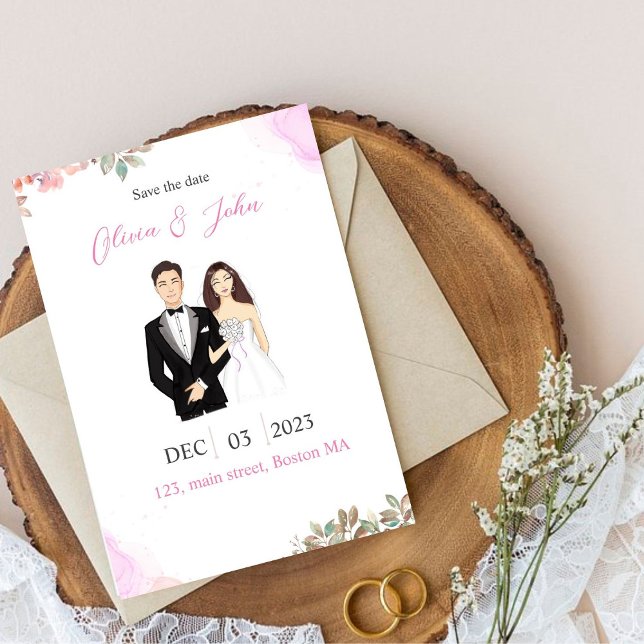 cute, save the date, Flat Save The Date Card (Creator Uploaded)