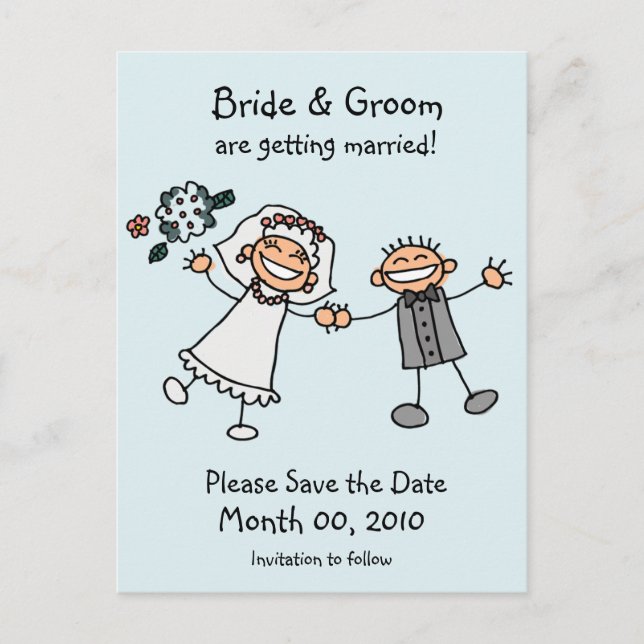 Cute Save the Date Postcards (Front)
