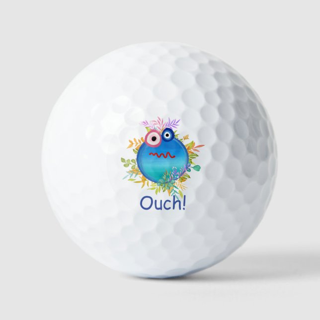 Cute Save The Planet Golf Balls (Front)
