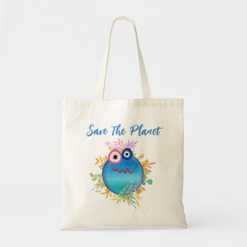 Cute Save The Planet Tote Bag