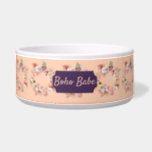 Cute Saying Bohemian Floral Wreath Caramel Bowl<br><div class="desc">Cute Saying Bohemian Floral Wreath Caramel Bowl</div>