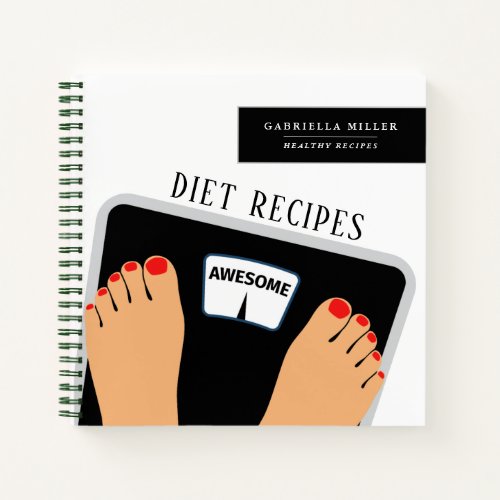 Cute Scale Healthy Diet Recipe Notebook