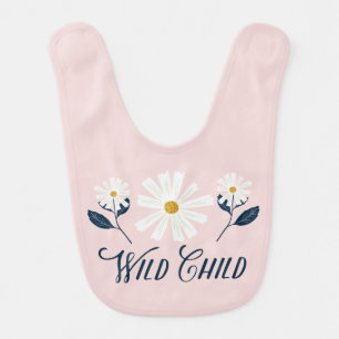 Cute Scandi Daisy Baby Bib