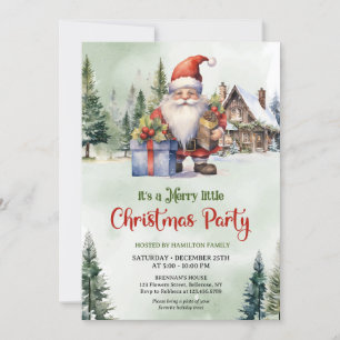 Cute Scandinavian Christmas gnome winter Invitation