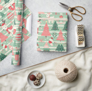 Cute Scandinavian Christmas Holiday Season Wrapping Paper