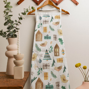 Cute Scandinavian Christmas Pattern Apron