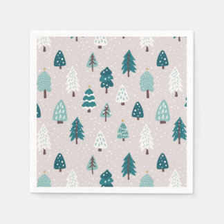 Cute Scandinavian Christmas Tree Mug Napkins