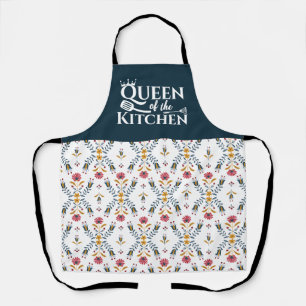 cute scandinavian folk art floral apron
