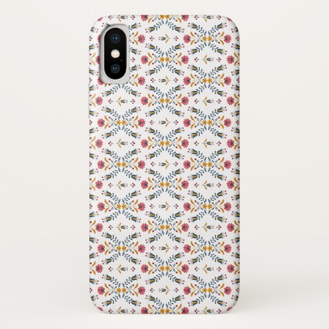 cute scandinavian folk art floral Case-Mate iPhone case (Back)