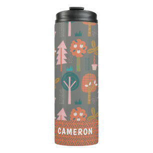 Cute Scandinavian Forest Personalized Thermal Tumbler