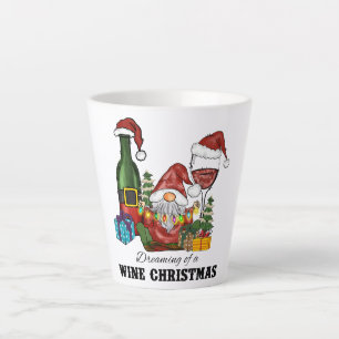 Cute Scandinavian Gnome Holiday Design Latte Mug