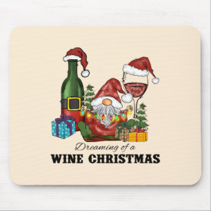 Cute Scandinavian Gnome Holiday Design Mouse Pad