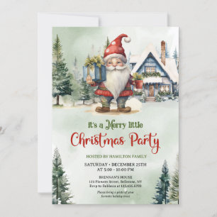 Cute Scandinavian gnome huge style winter Invitation