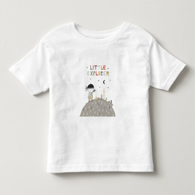 Cute Scandinavian Little Explorer   Toddler T-shirt (Front)