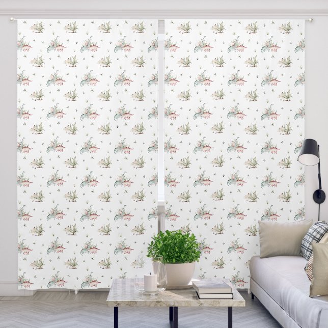 Cute Scandinavian Woodland Animal Friends Nursery Blackout Curtains (Living Room)