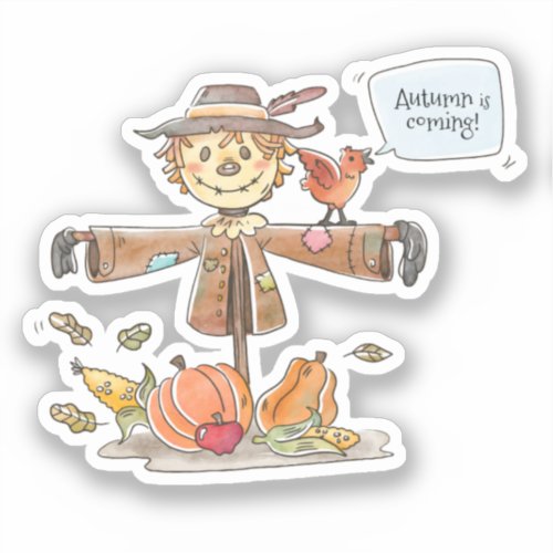 Cute Scarecrow Sticker