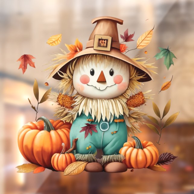 Cute Scarecrow Window Cling (Sheet 2)