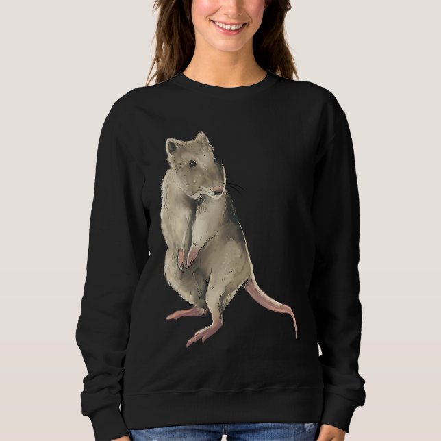 Cute scared little rat sweatshirt (Front)
