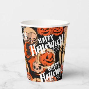 Cute & Scary Halloween Spooky vibes Paper Cups