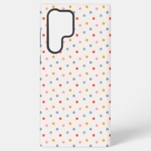 Cute Scattered Mini Polka Dots Muted Terrazzo Spec Samsung Galaxy S22 Ultra Case