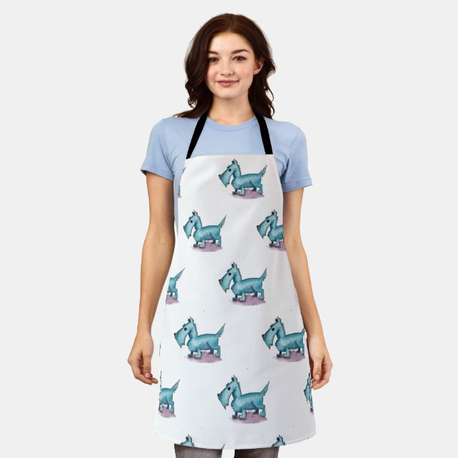 Cute Schnauzer Apron (Worn)
