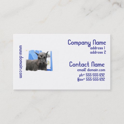 Customizable Cute Schnauzer Business Cards